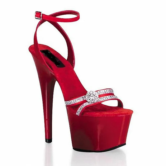 Red stiletto Rhinestone